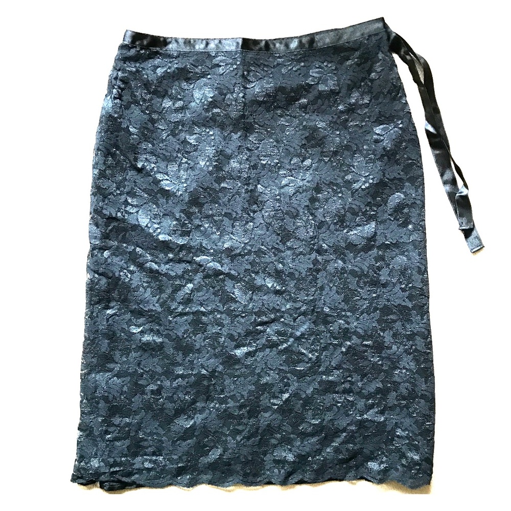 Black Lace Pencil Skirt
